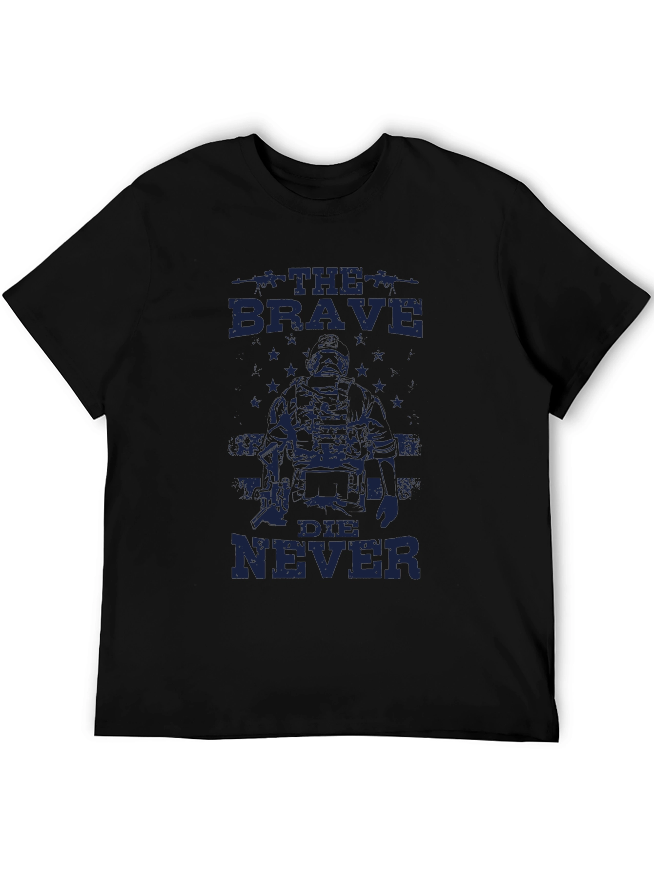 The Brave Die Never Graphic Tee - Black