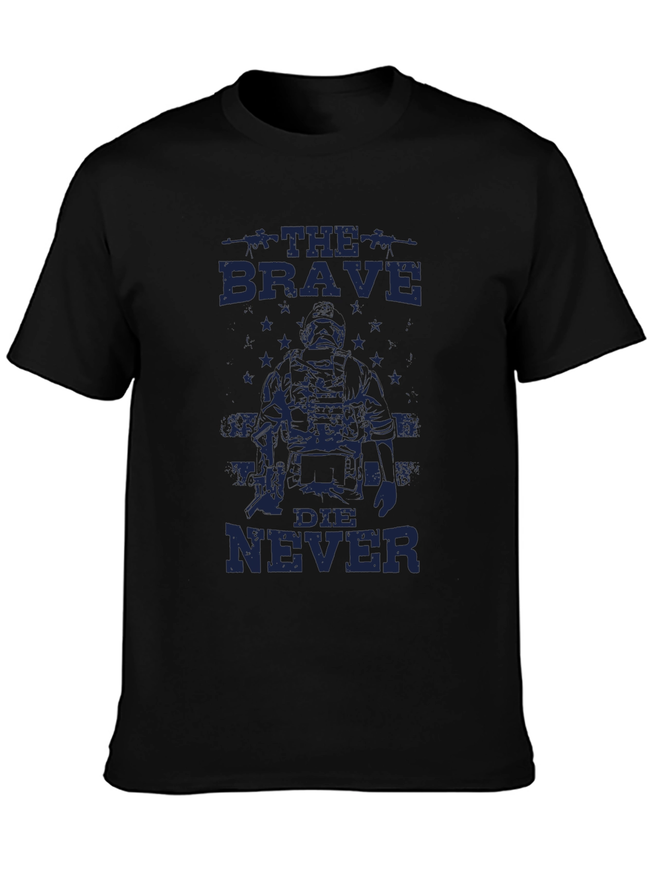 The Brave Die Never Graphic Tee - Black