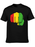 Rasta Fist Graphic Black T-Shirt