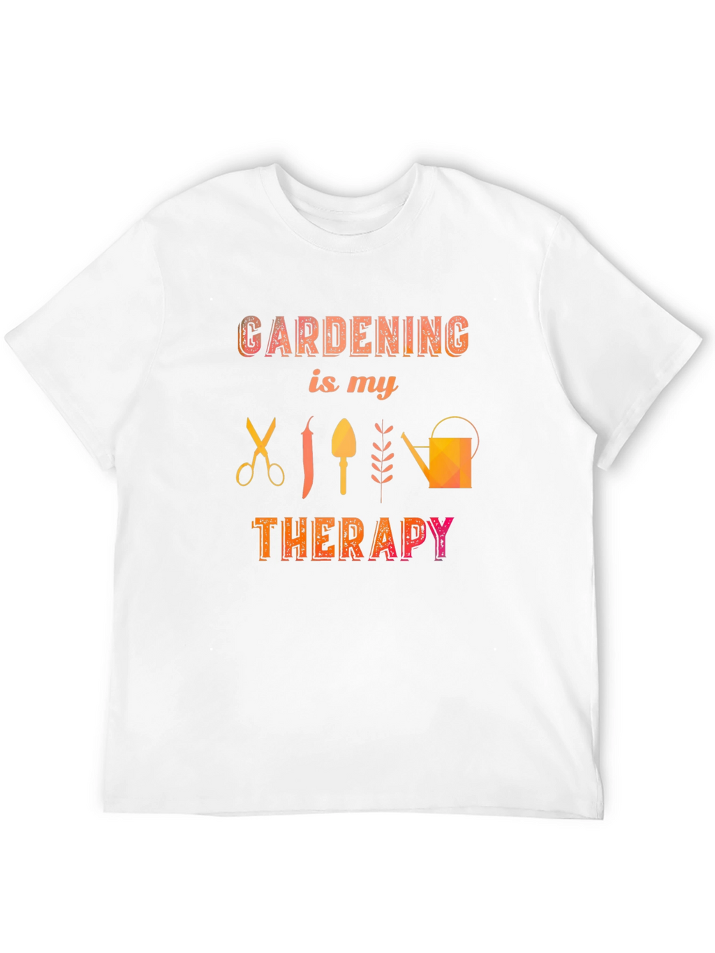 Gardening is My Therapy Black T-Shirt
