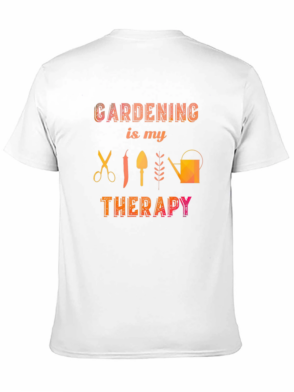 Gardening is My Therapy Black T-Shirt