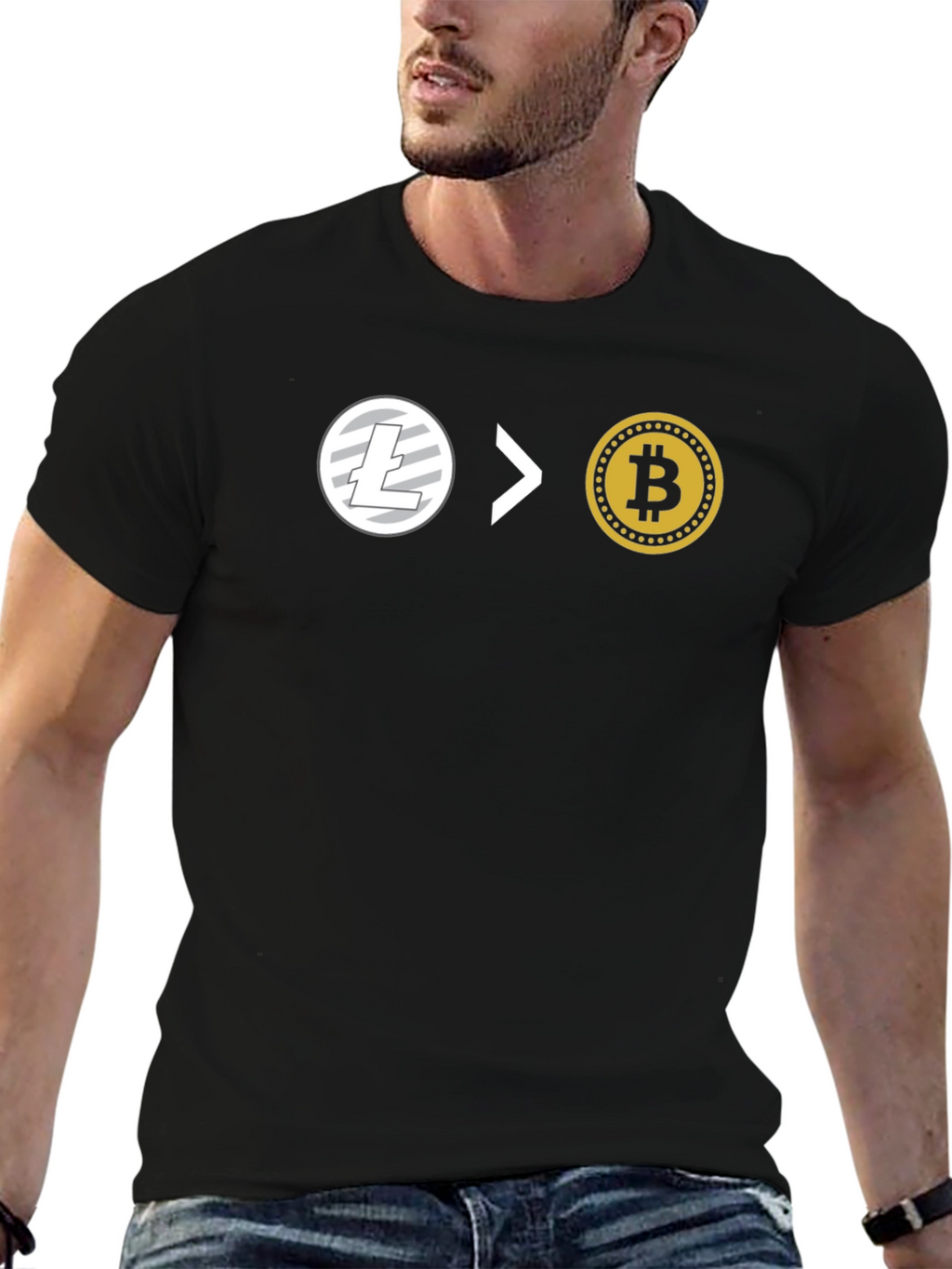 Litecoin > Bitcoin Crypto T-Shirt