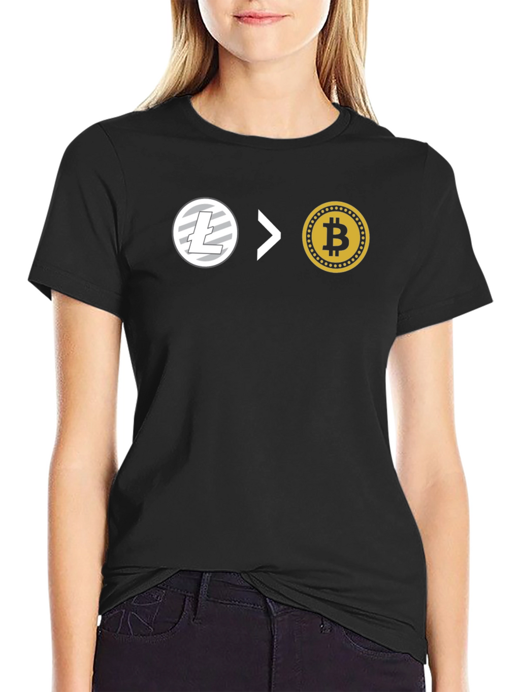 Litecoin > Bitcoin Crypto T-Shirt