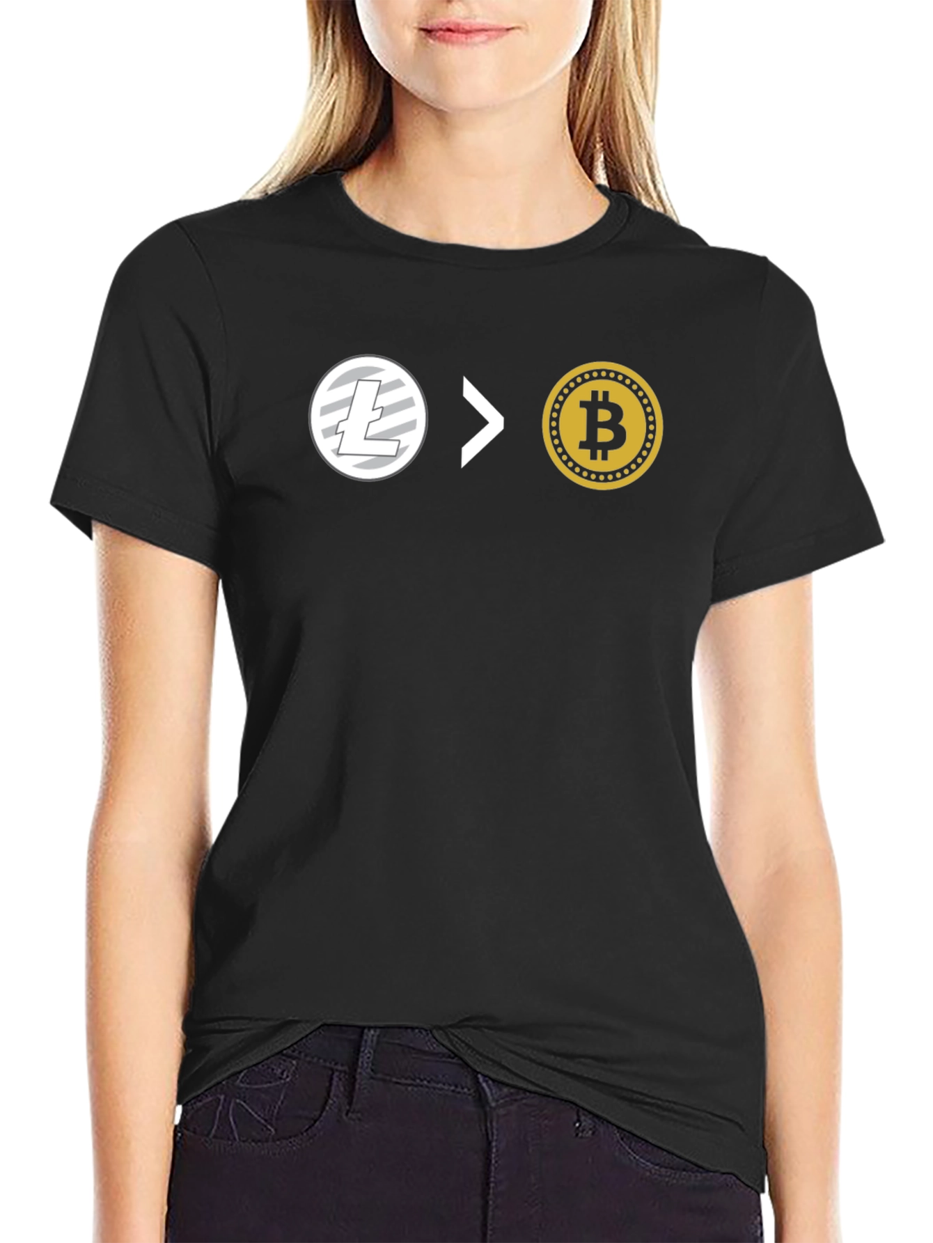 Litecoin > Bitcoin Crypto T-Shirt