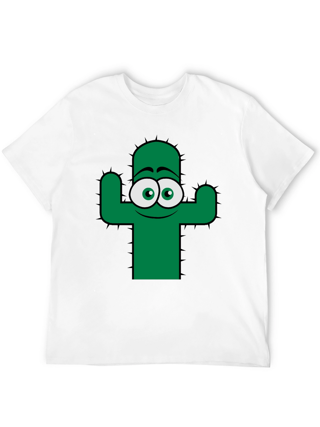 Funny Cactus Graphic Tee - Black Cotton T-Shirt