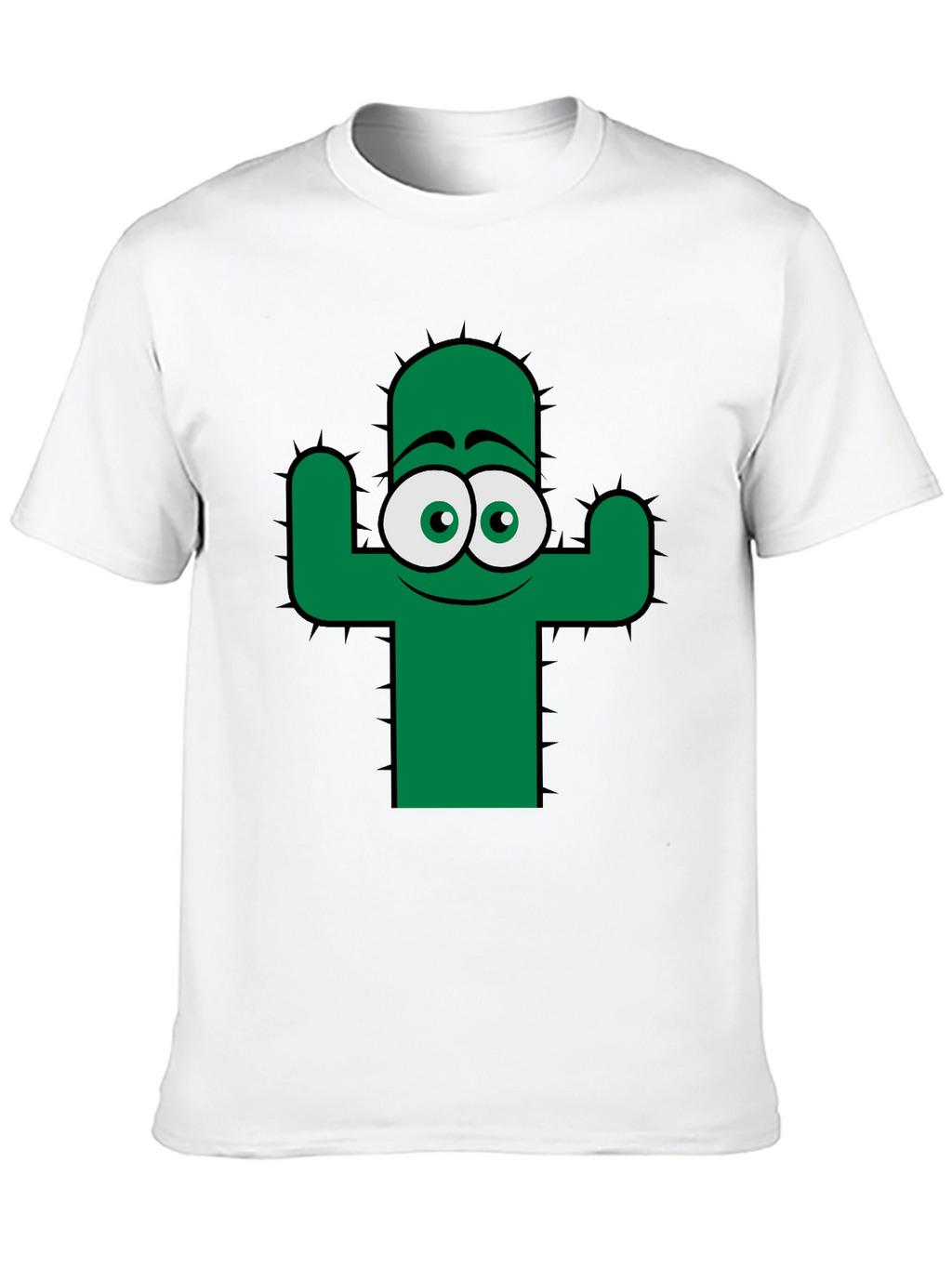 Funny Cactus Graphic Tee - Black Cotton T-Shirt