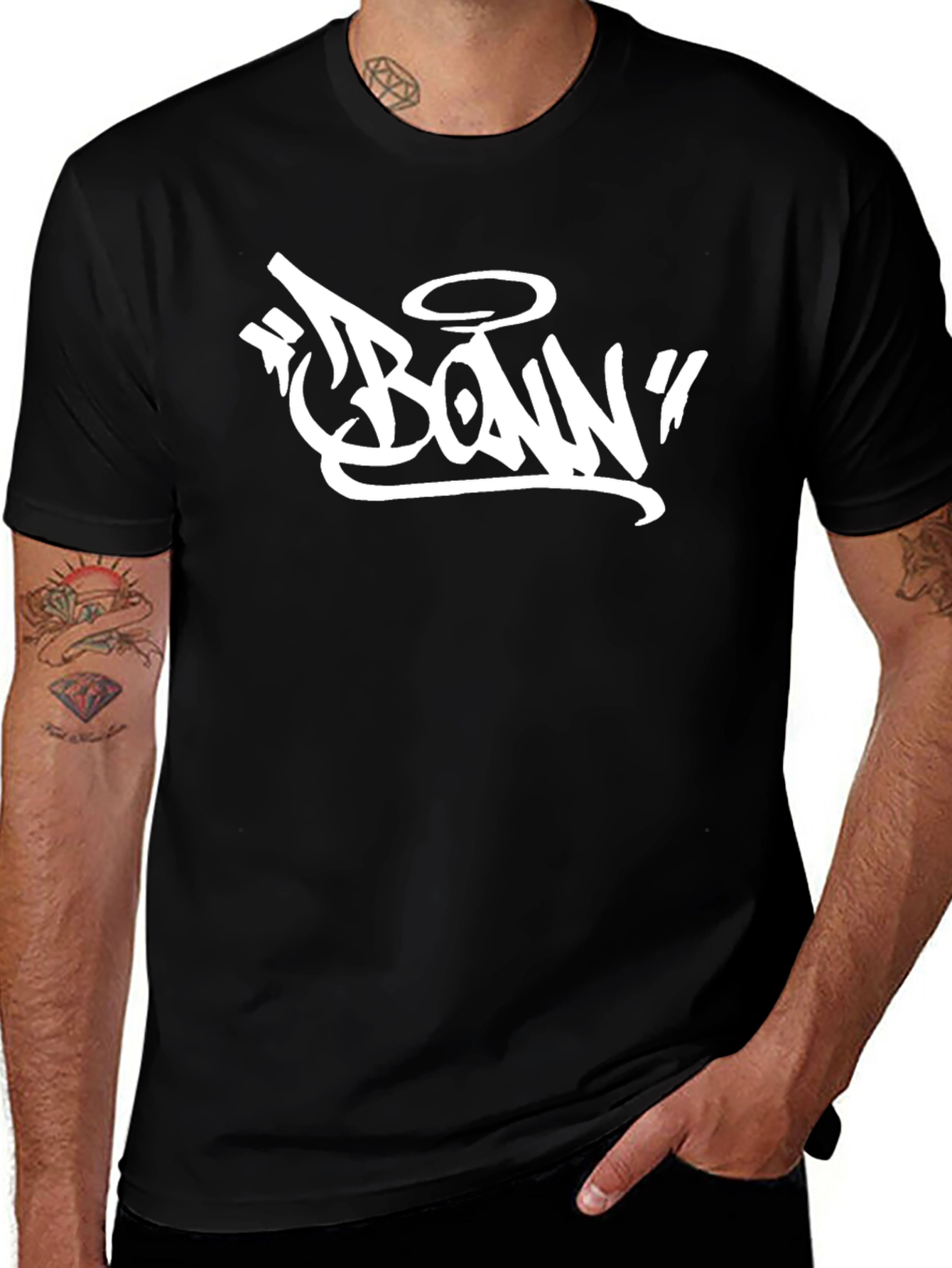 Bonn Graffiti Style Black T-Shirt