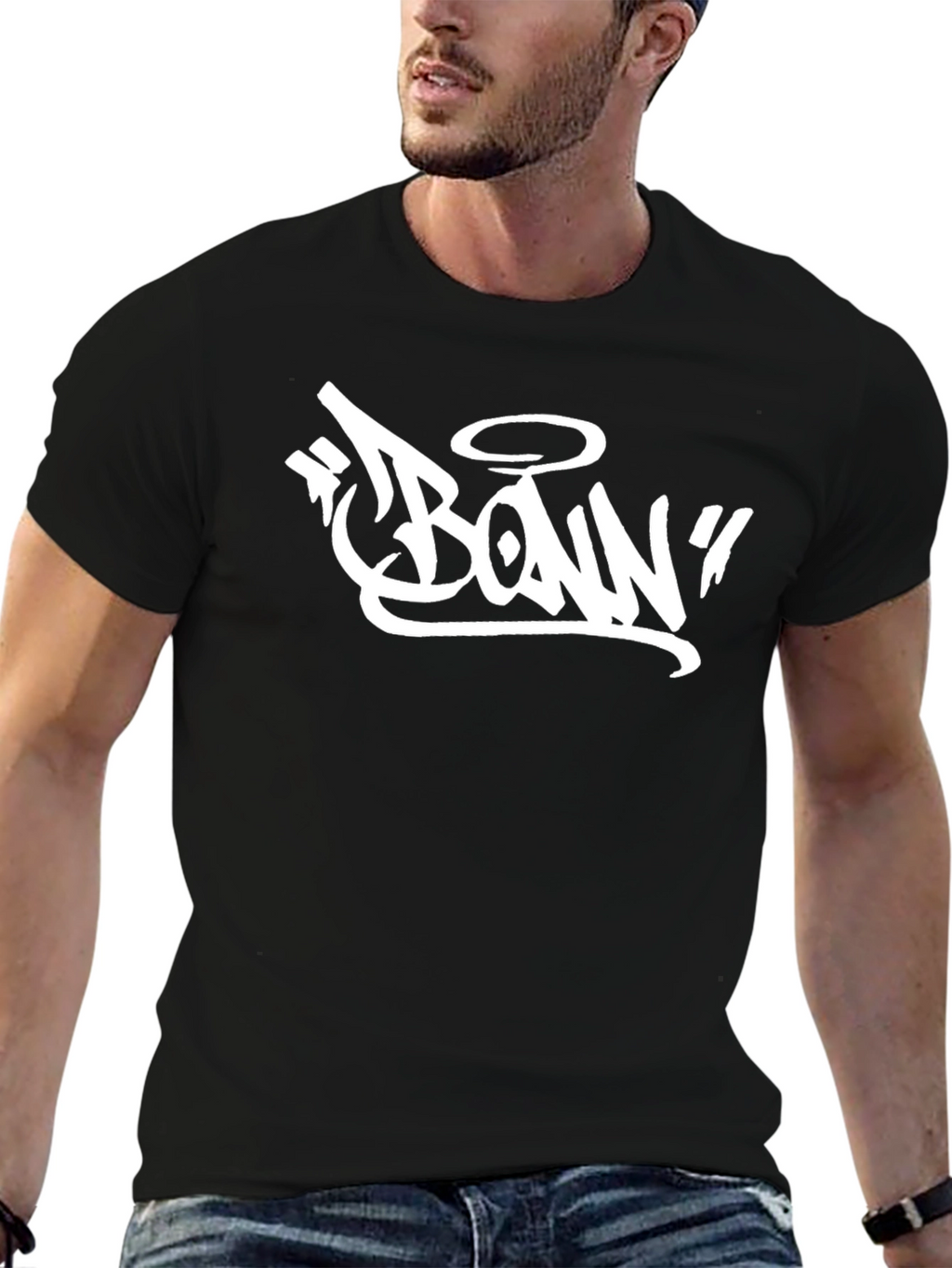 Bonn Graffiti Style Black T-Shirt