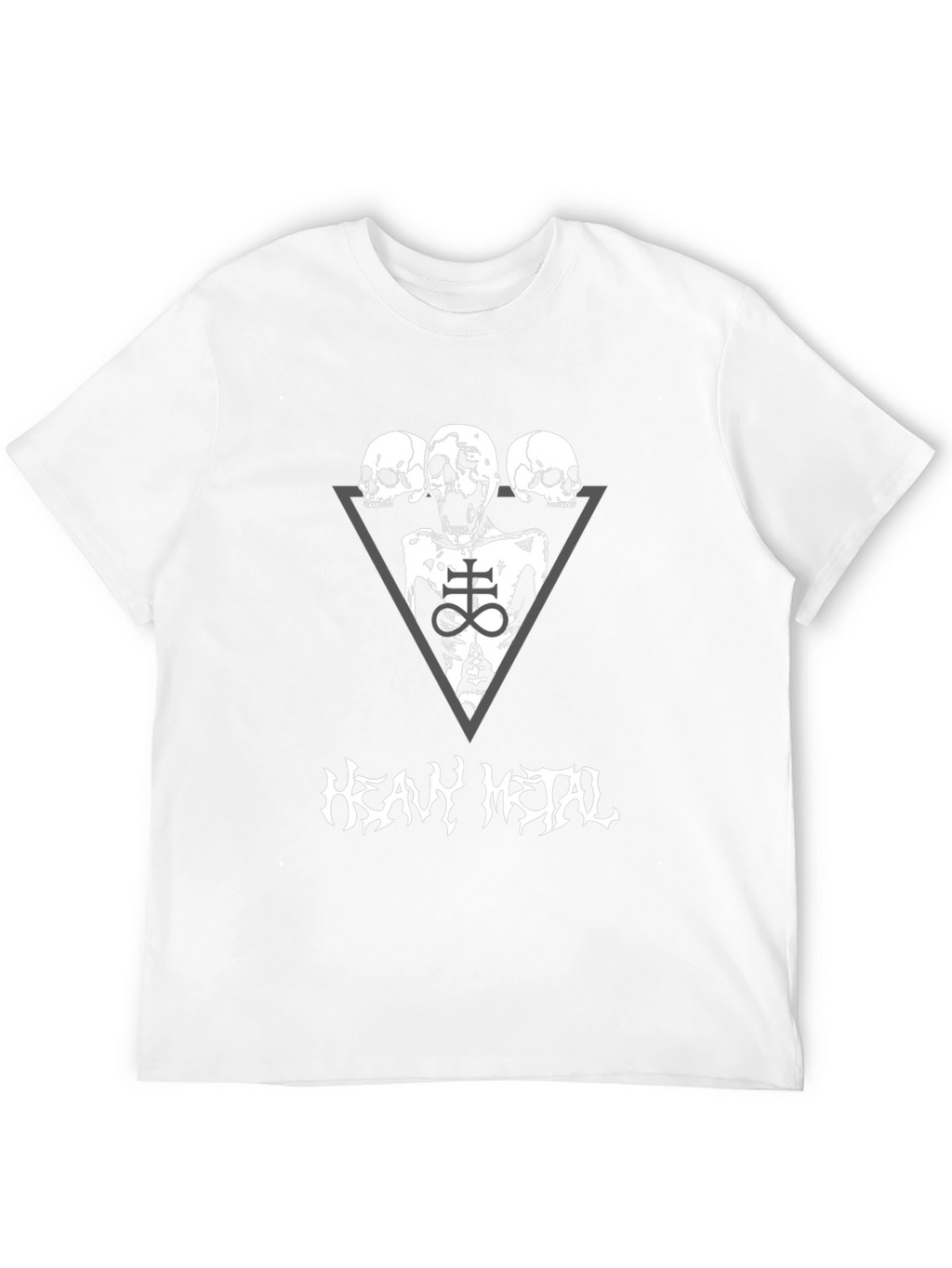 Black Heavy Metal Skeleton T-Shirt
