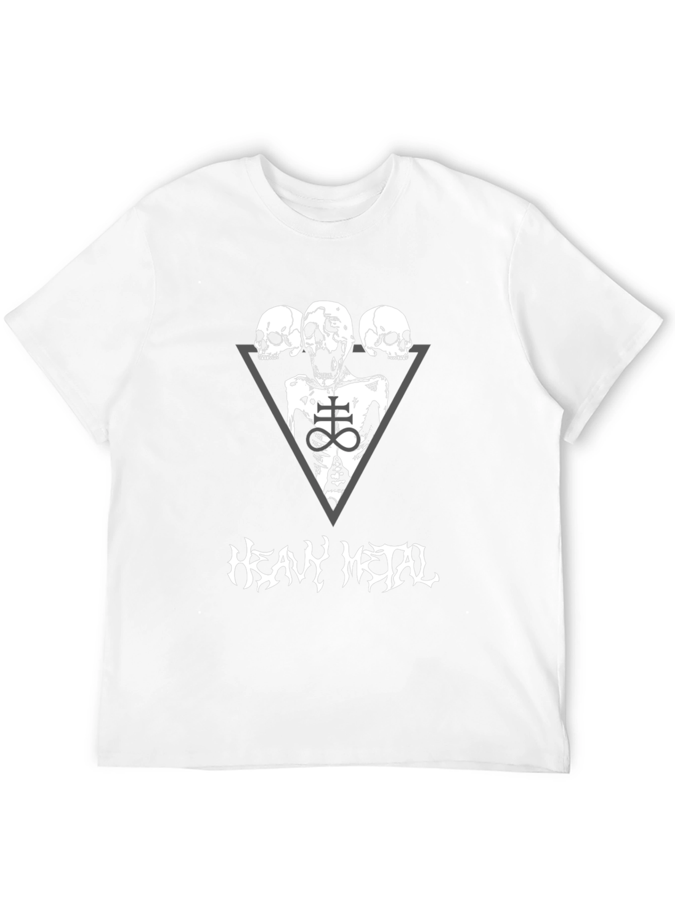 Black Heavy Metal Skeleton T-Shirt