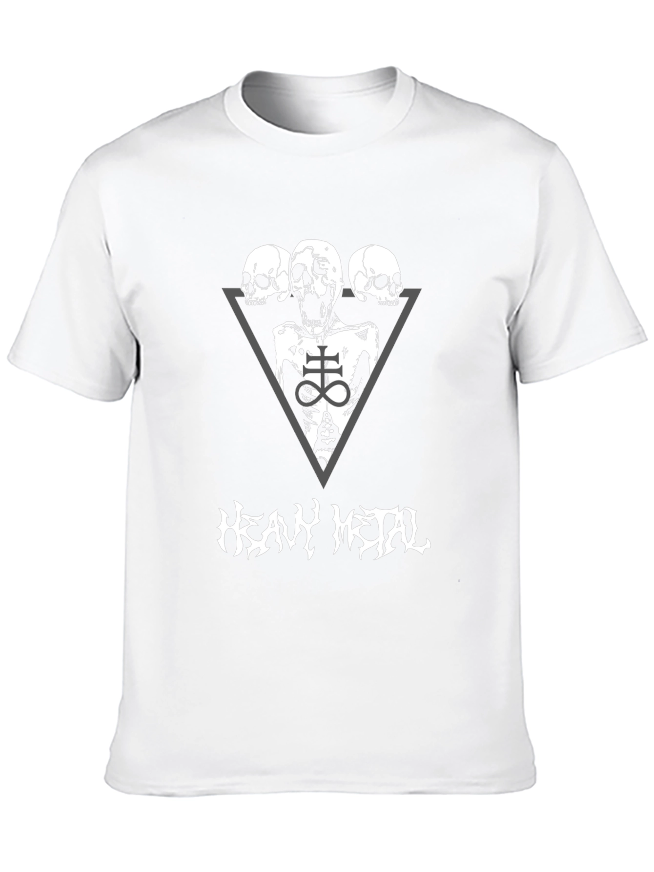 Black Heavy Metal Skeleton T-Shirt