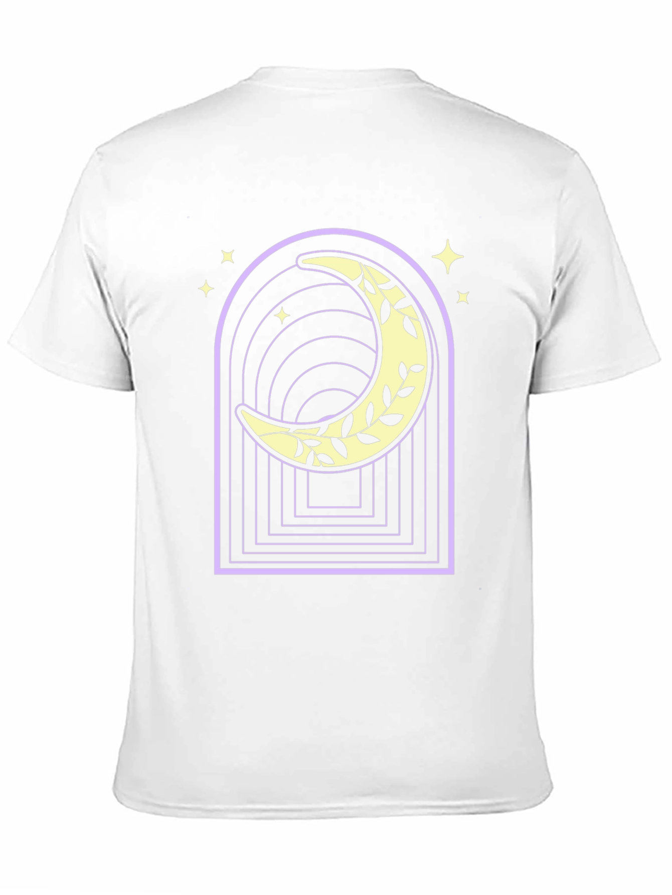 Moon & Vines Graphic Tee - Black Cotton