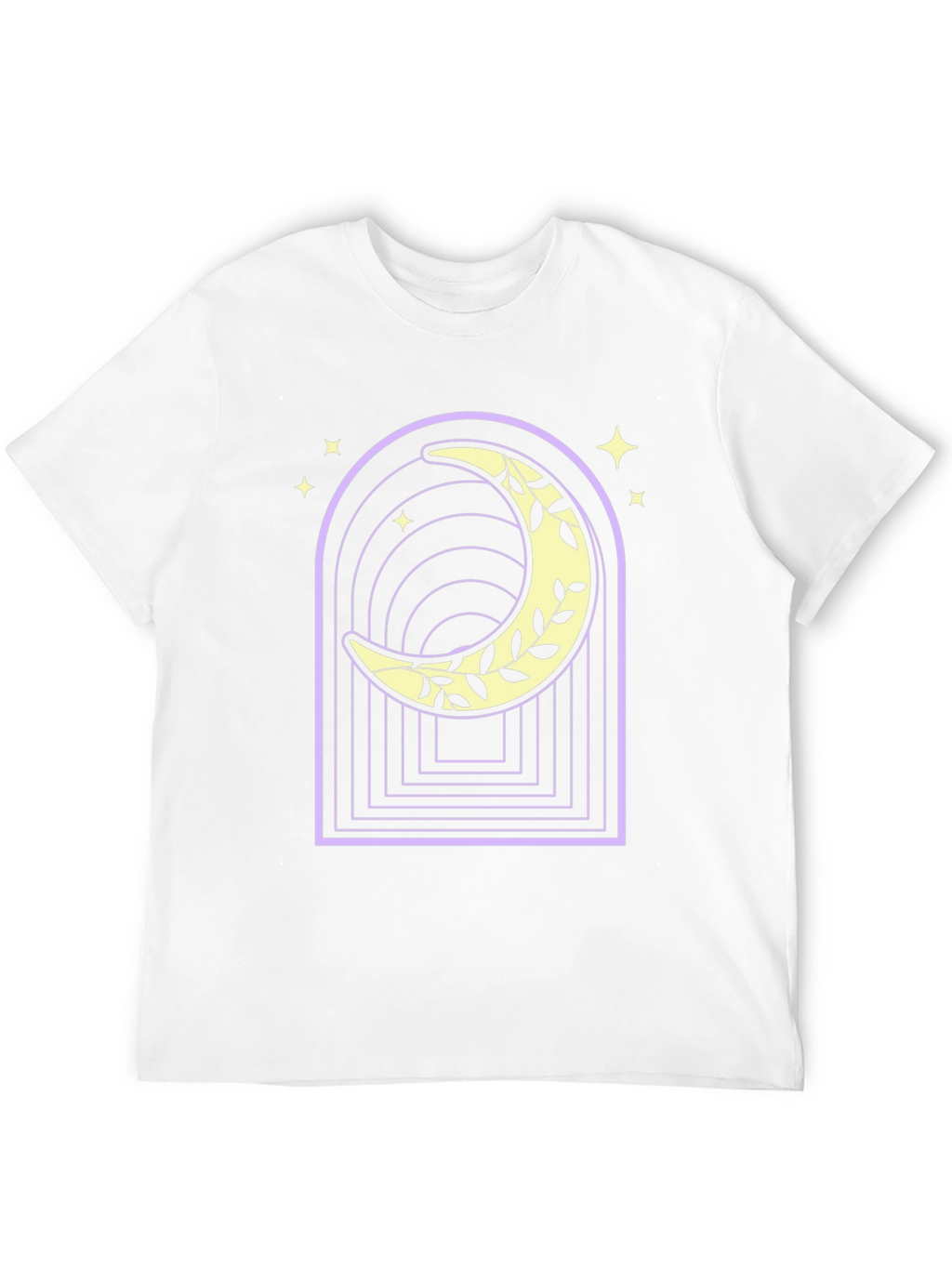 Moon & Vines Graphic Tee - Black Cotton