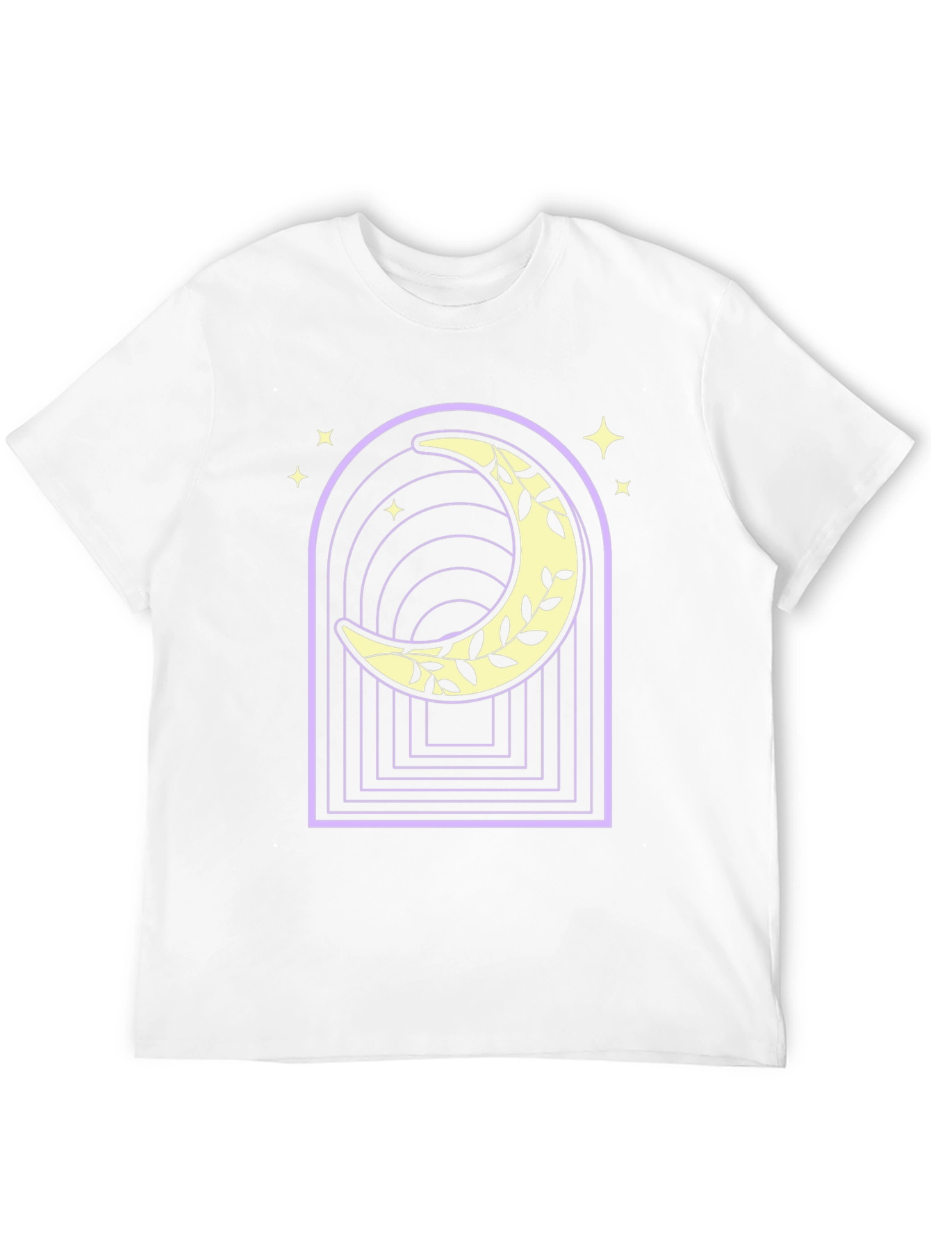 Moon & Vines Graphic Tee - Black Cotton