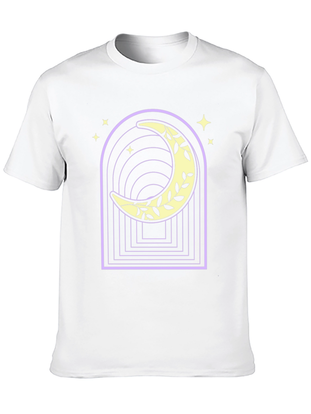 Moon & Vines Graphic Tee - Black Cotton