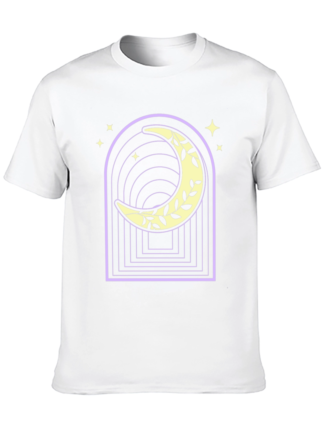 Moon & Vines Graphic Tee - Black Cotton