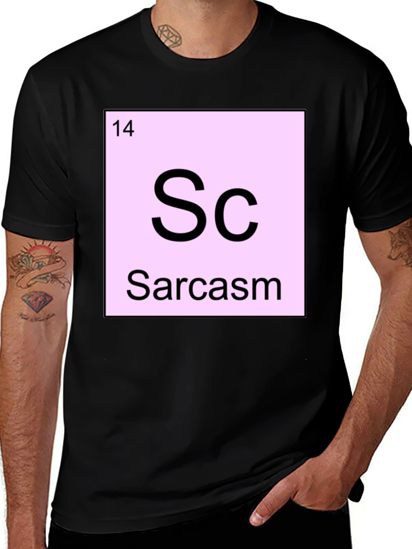 Sarcasm Periodic Table Graphic Tee - Funny Humor Shirt