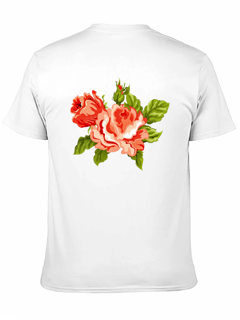 Floral Roses Graphic Black Tee