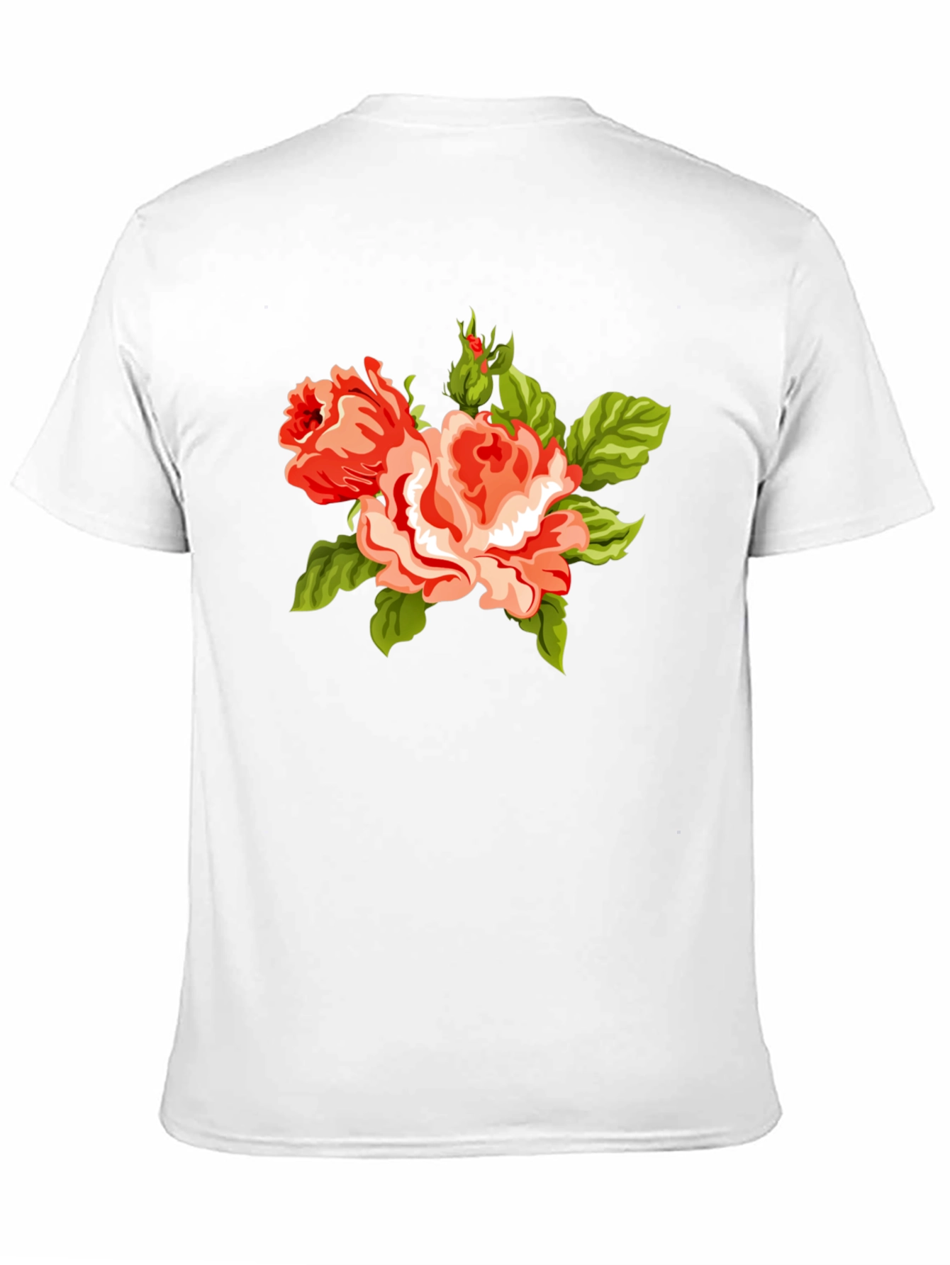 Floral Roses Graphic Black Tee