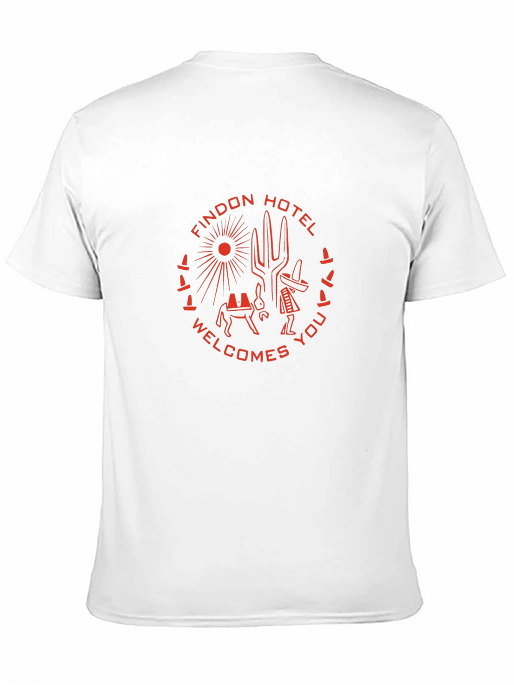 Findon Hotel Graphic Tee - Desert Motif Black T-Shirt