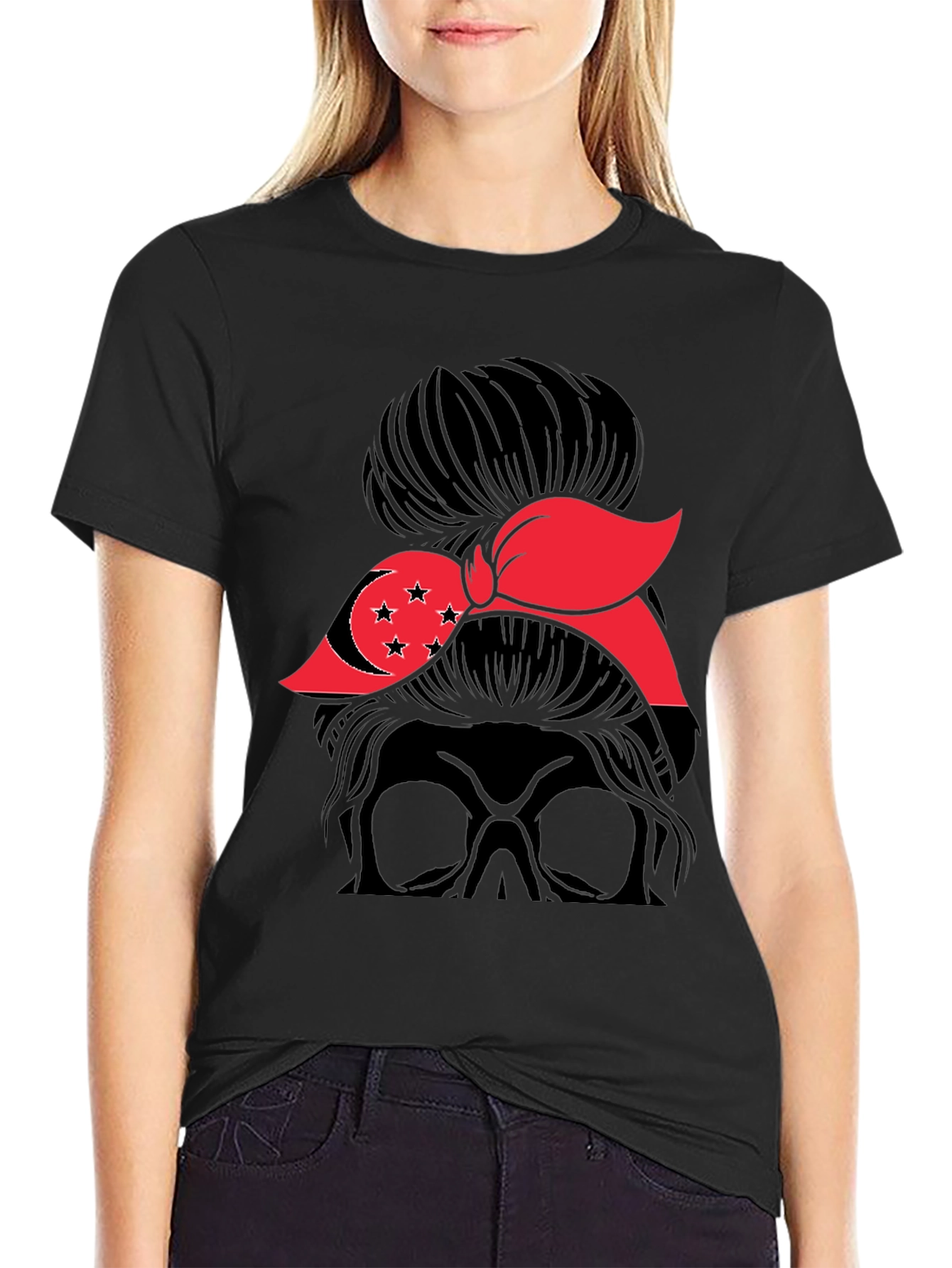 Singapore Messy Bun T-Shirt