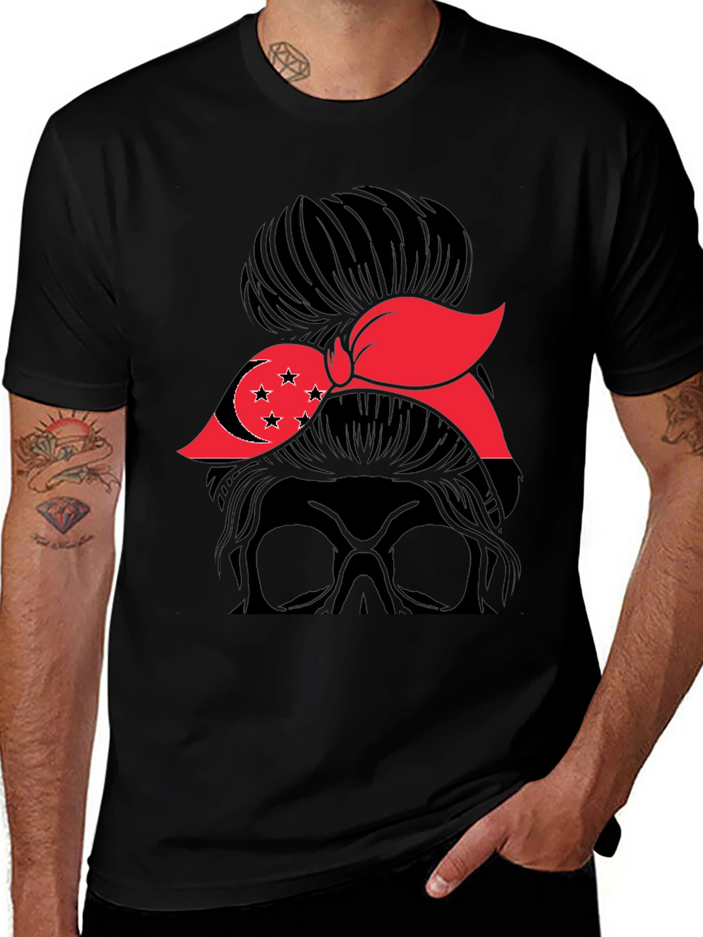 Singapore Messy Bun T-Shirt