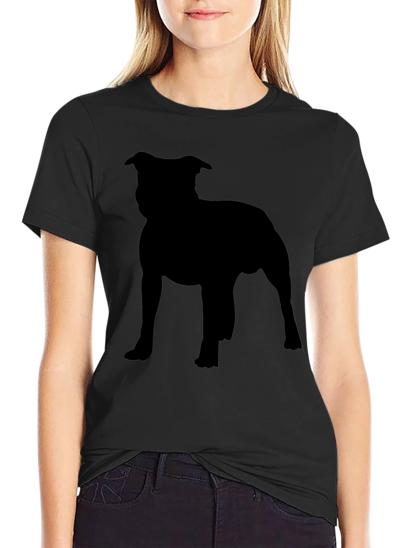 Staffordshire Bull Terrier Silhouette Graphic Tee