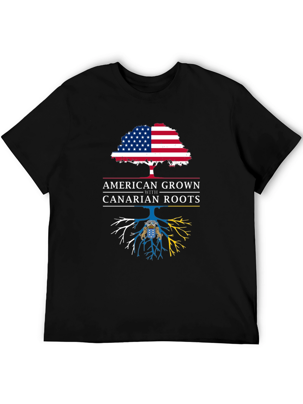 American Grown with Canarian Roots Graphic Tee