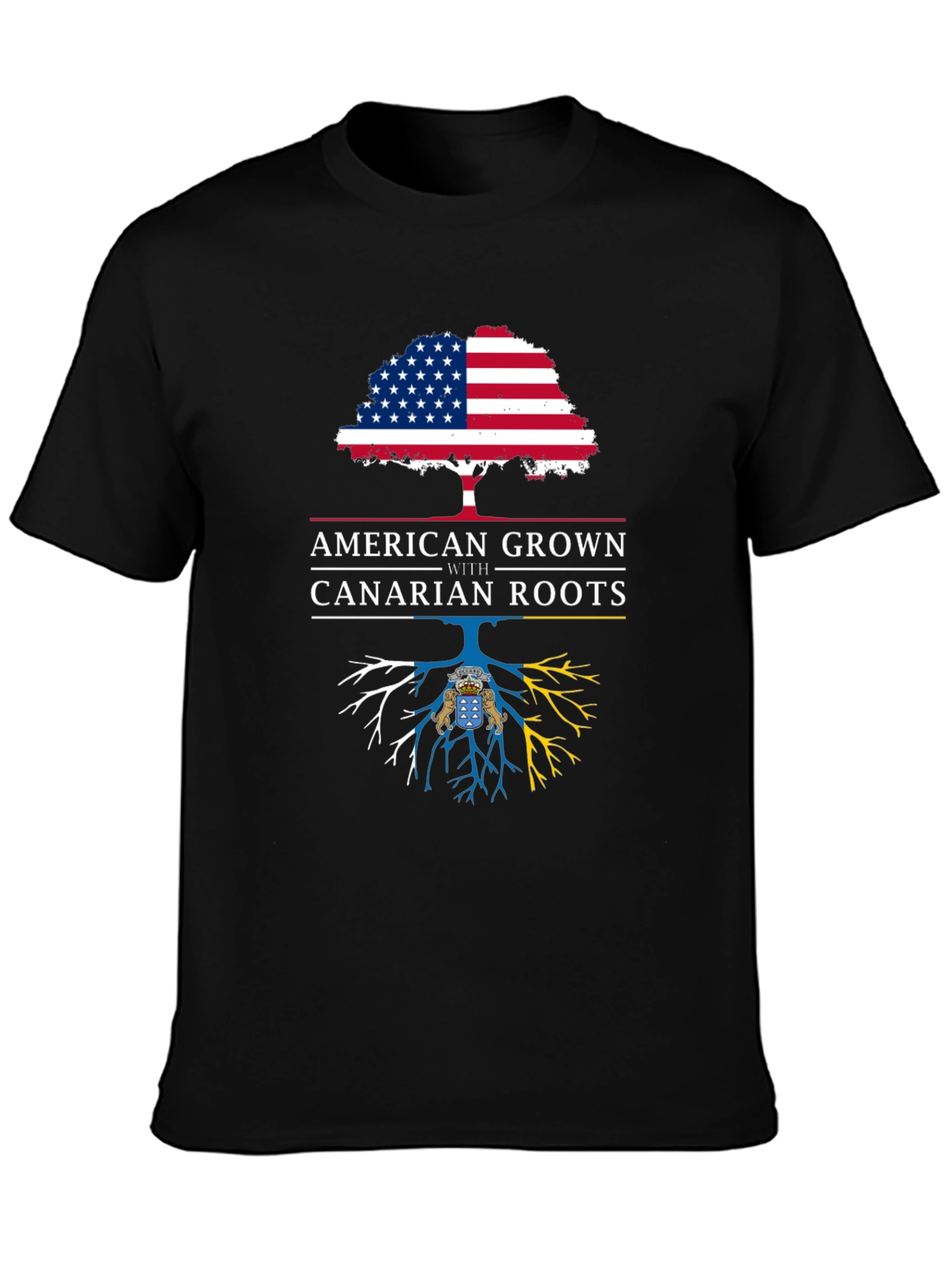 American Grown with Canarian Roots Graphic Tee