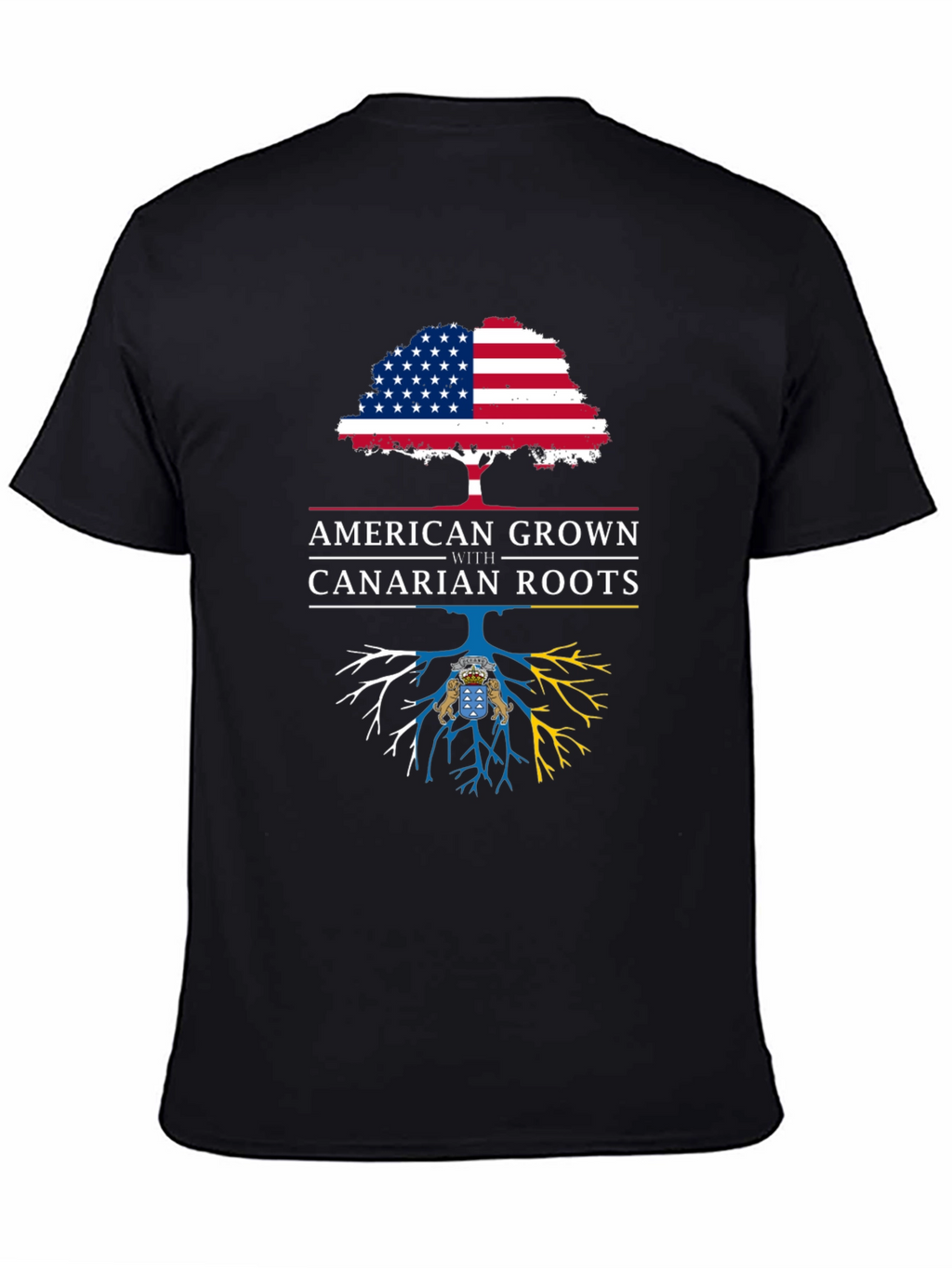 American Grown with Canarian Roots Graphic Tee