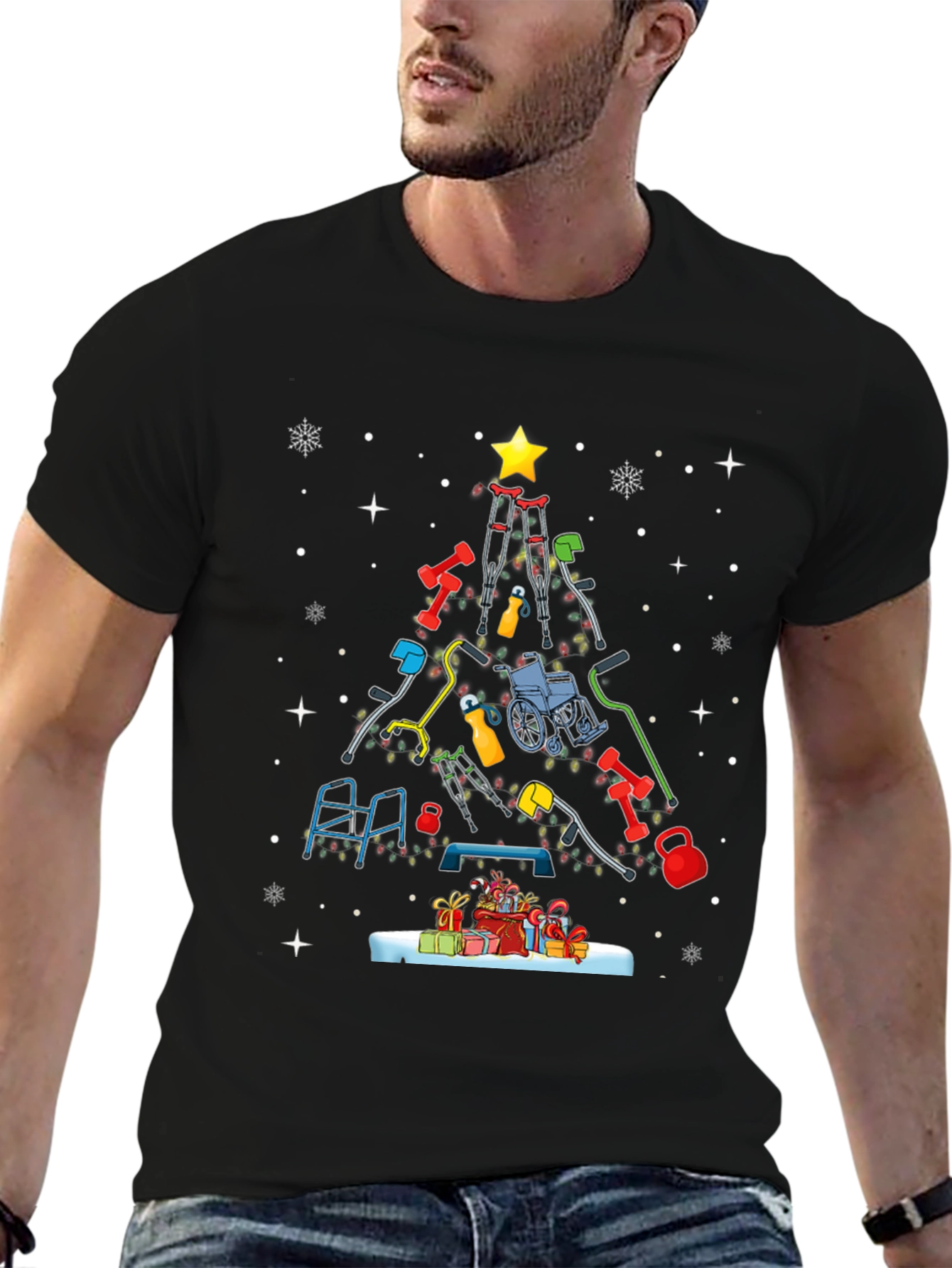PT Christmas Tree T-Shirt - Physical Therapy Holiday Tee