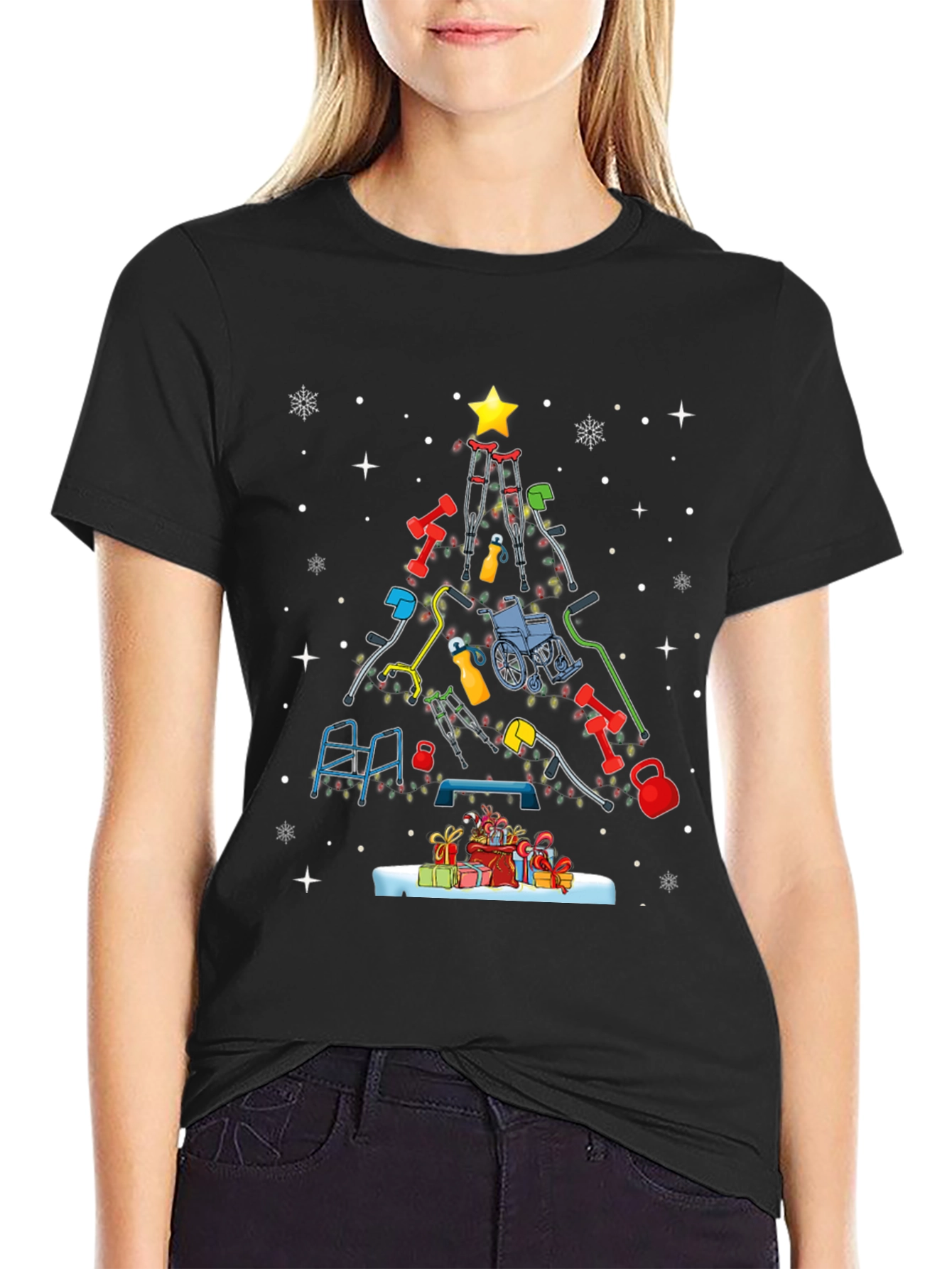 PT Christmas Tree T-Shirt - Physical Therapy Holiday Tee