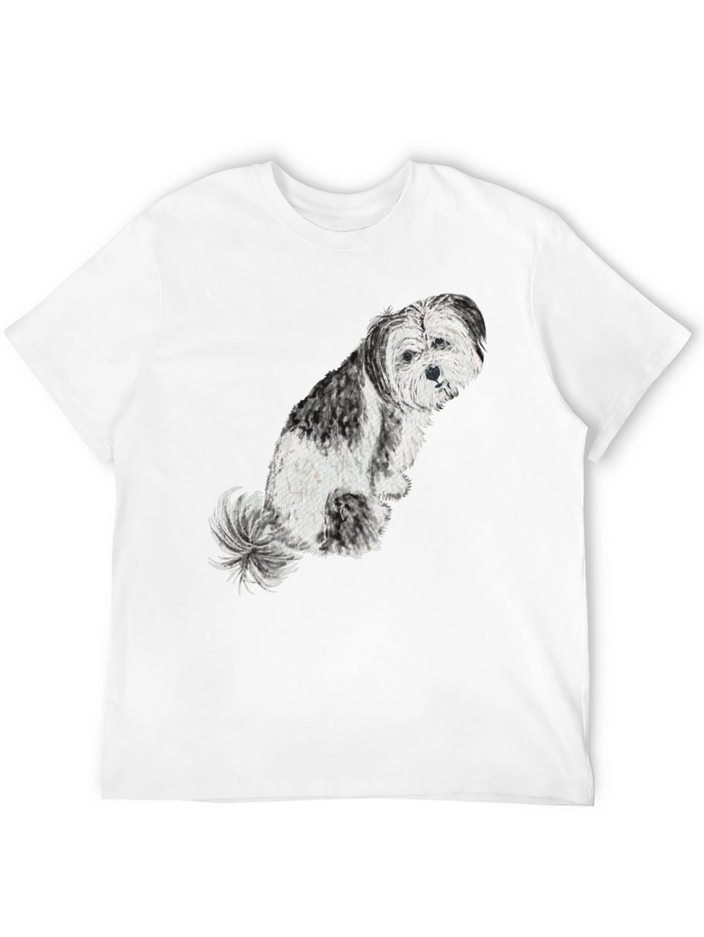 Dog Graphic Tee - Black Casual T-Shirt