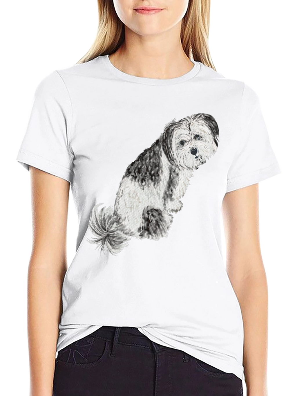 Dog Graphic Tee - Black Casual T-Shirt