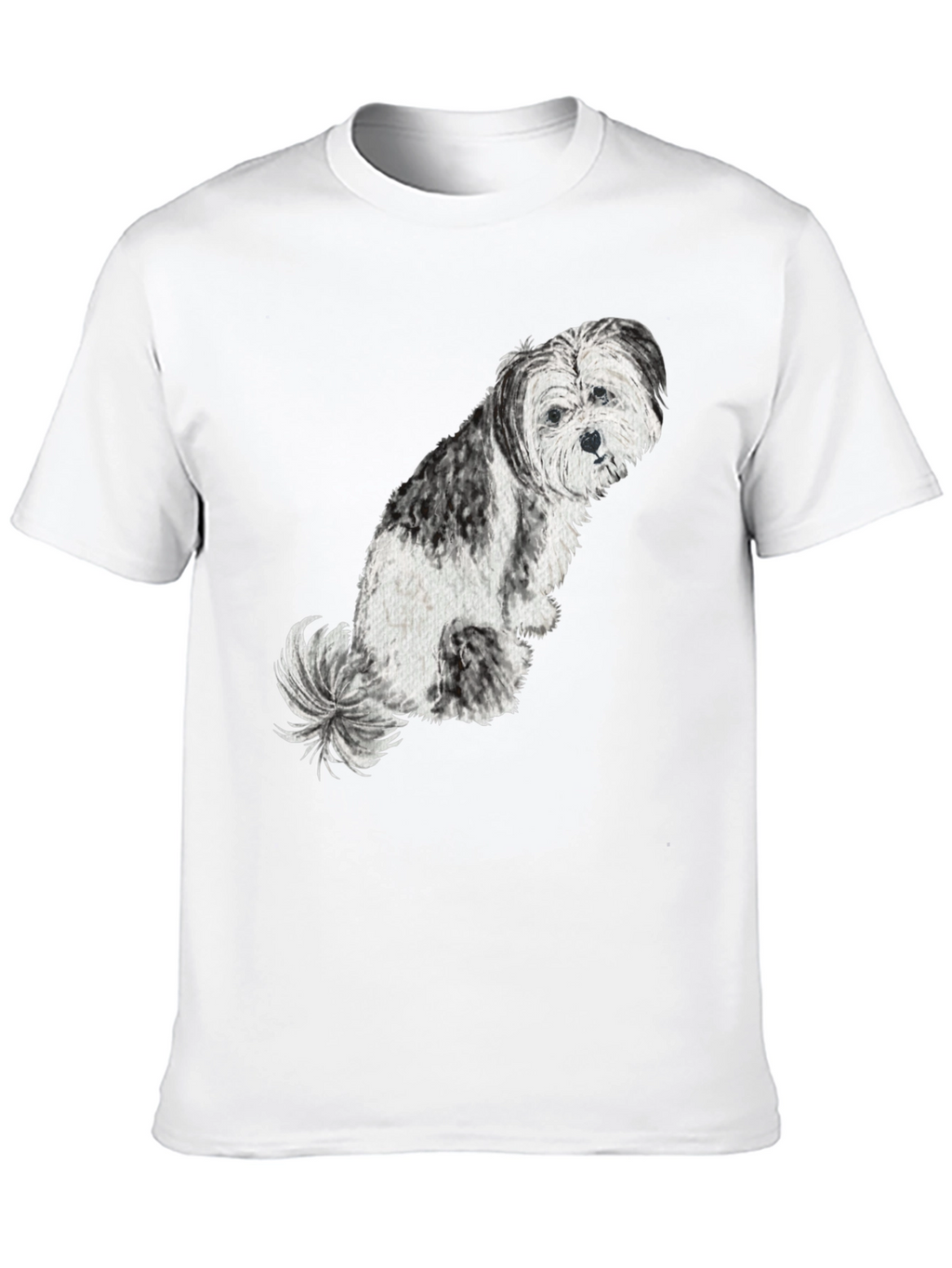 Dog Graphic Tee - Black Casual T-Shirt