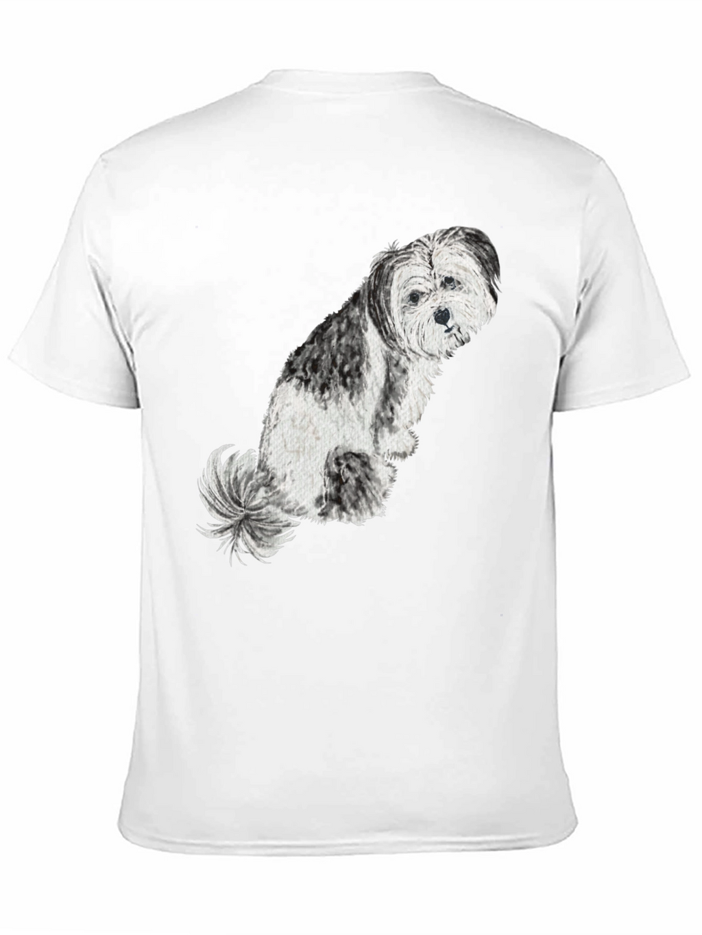Dog Graphic Tee - Black Casual T-Shirt
