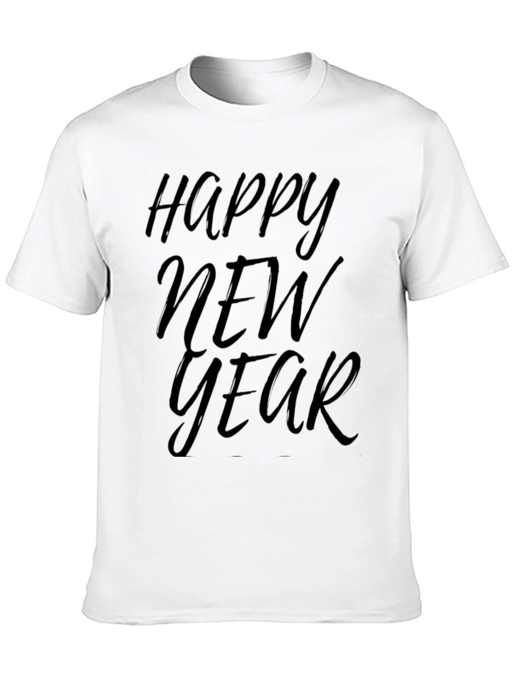 Happy New Year Graphic Tee - Black T-Shirt