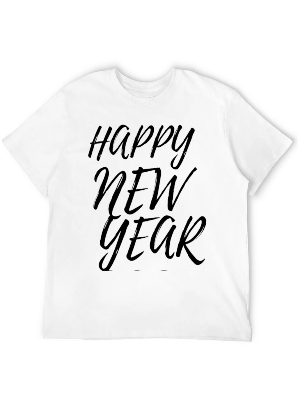 Happy New Year Graphic Tee - Black T-Shirt