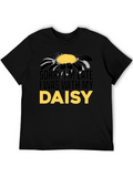 Daisy Graphic Mens T-Shirt - Sorry Im Late