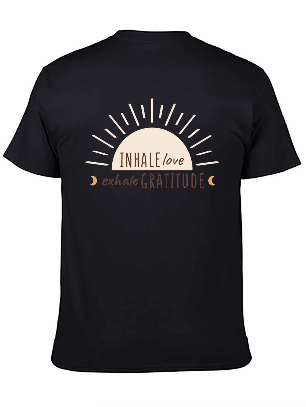 Inhale Love Exhale Gratitude Black T-Shirt