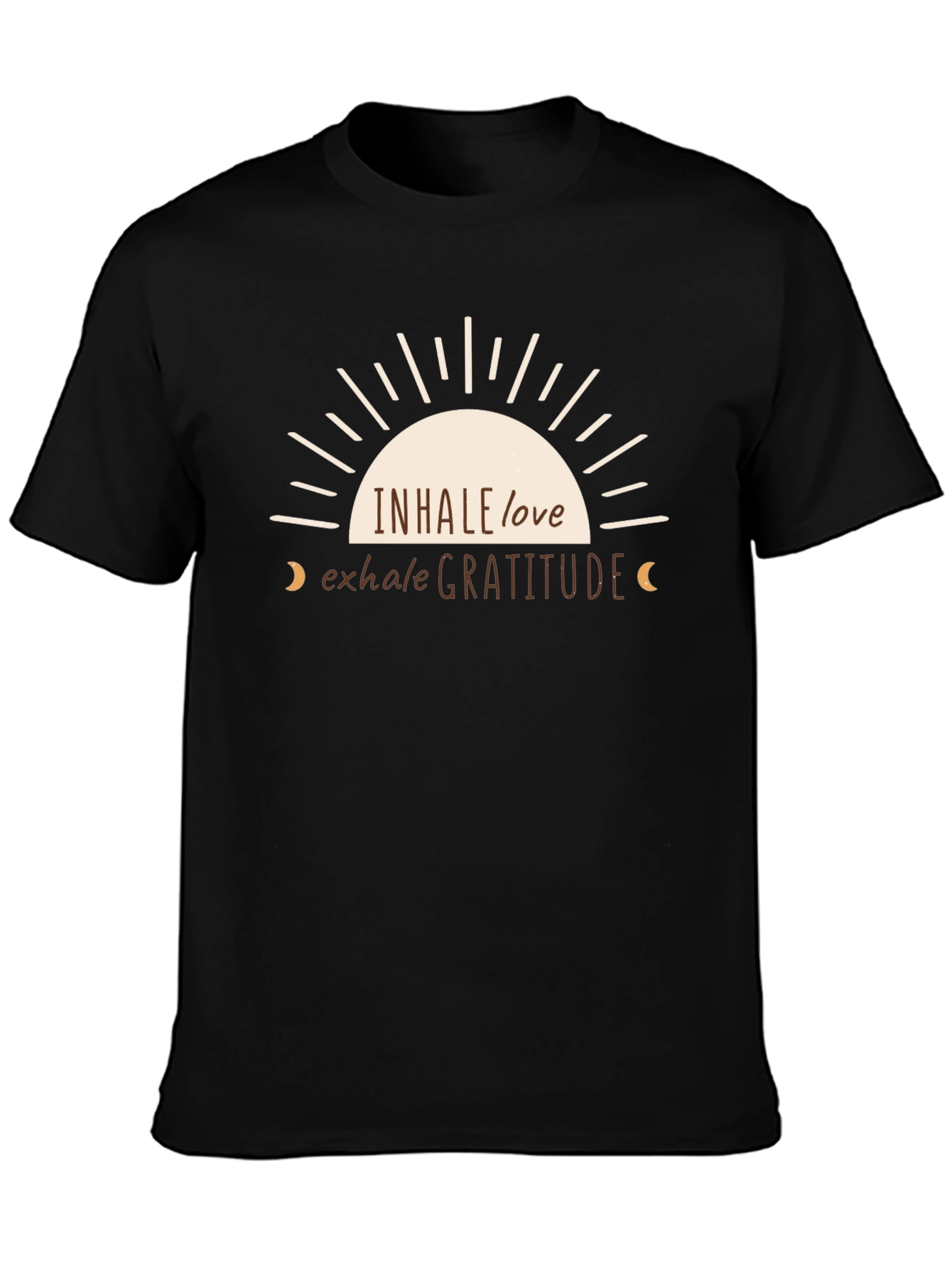 Inhale Love Exhale Gratitude Black T-Shirt