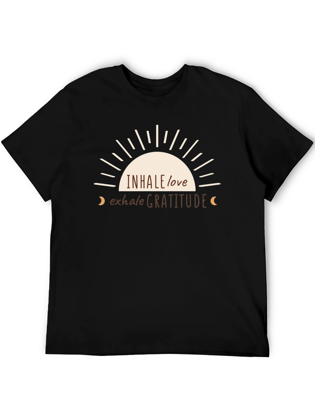 Inhale Love Exhale Gratitude Black T-Shirt