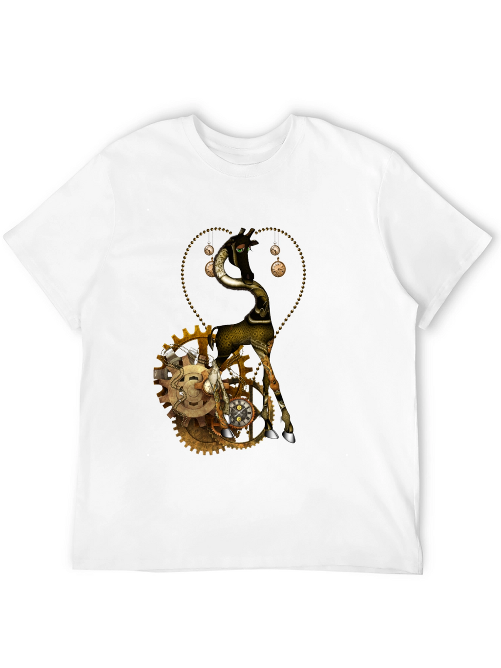 Steampunk Giraffe Graphic T-Shirt