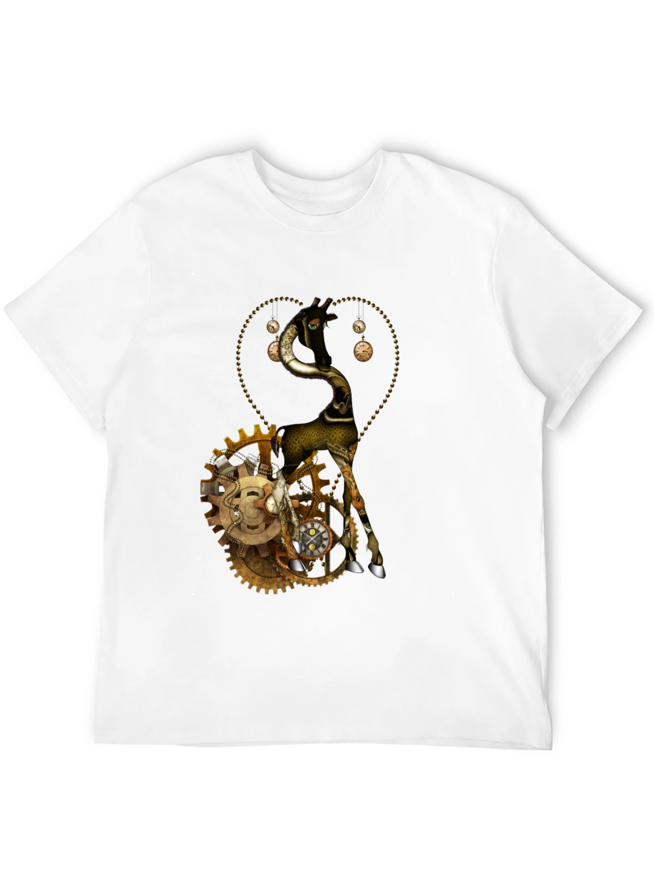 Steampunk Giraffe Graphic T-Shirt