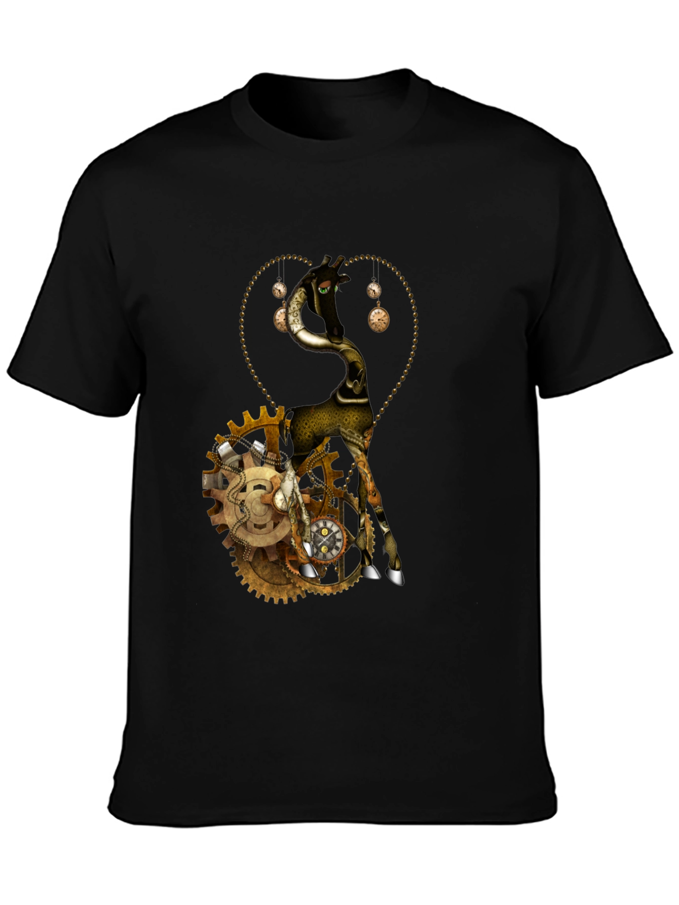 Steampunk Giraffe Graphic T-Shirt