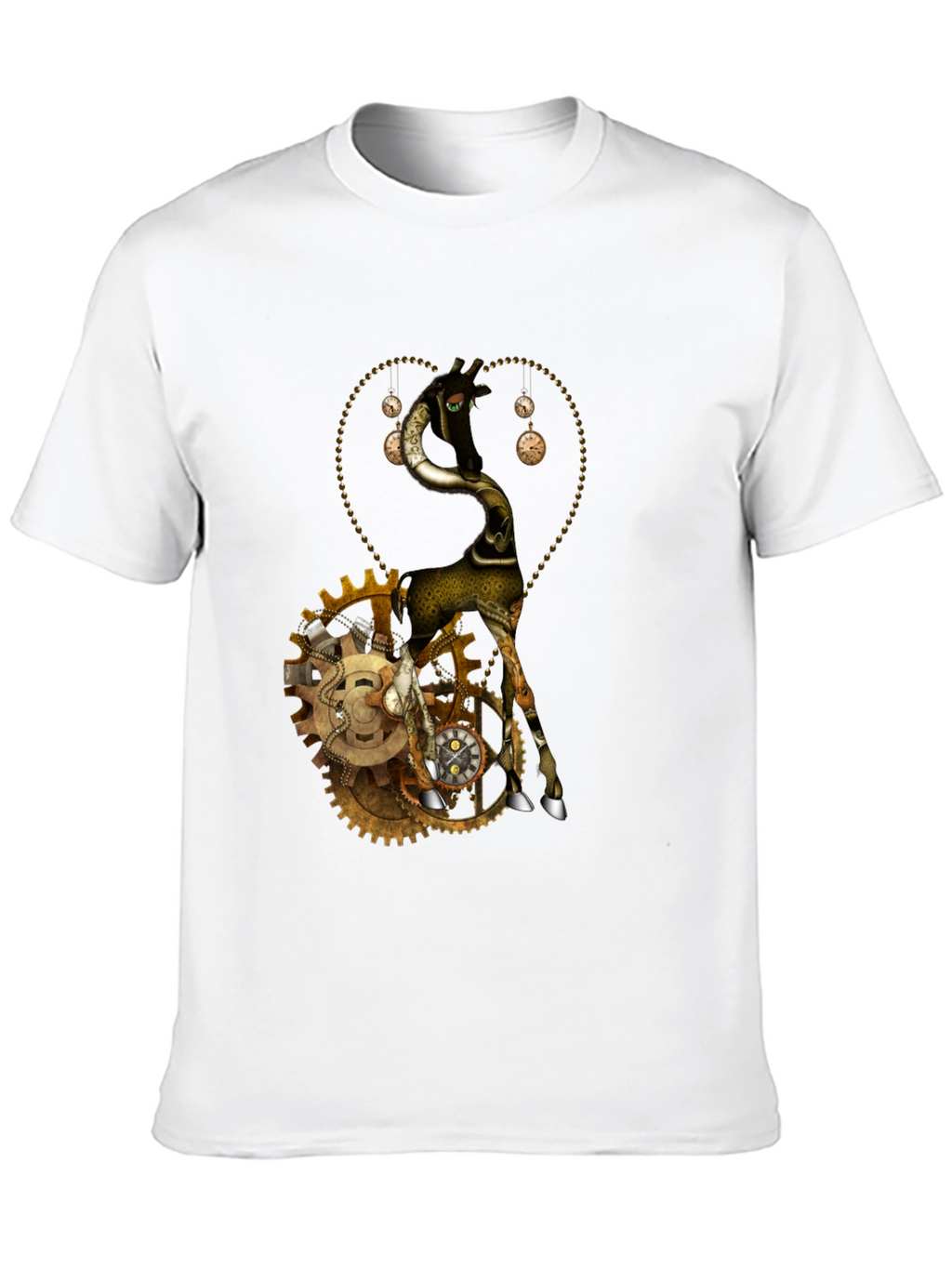 Steampunk Giraffe Graphic T-Shirt