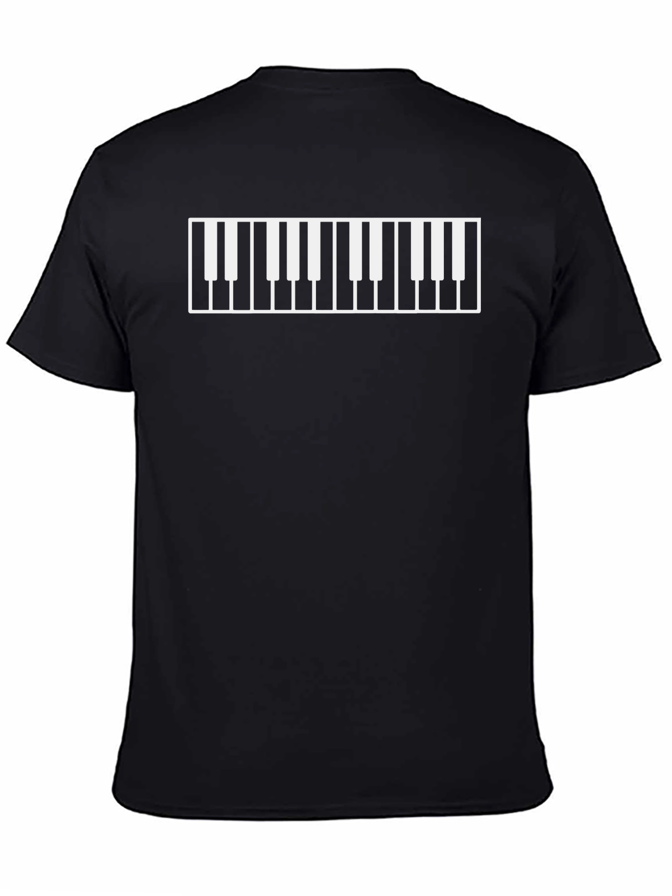 Piano Keys Graphic Tee - Musicians Black T-Shirt