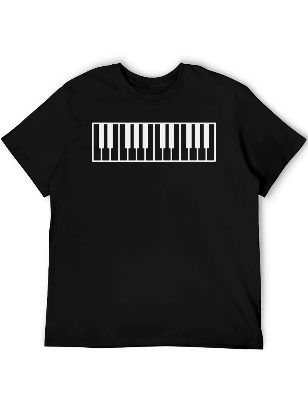 Piano Keys Graphic Tee - Musicians Black T-Shirt