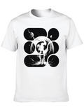 Cosmic Dreamer Black T-Shirt - Space Silhouette Design