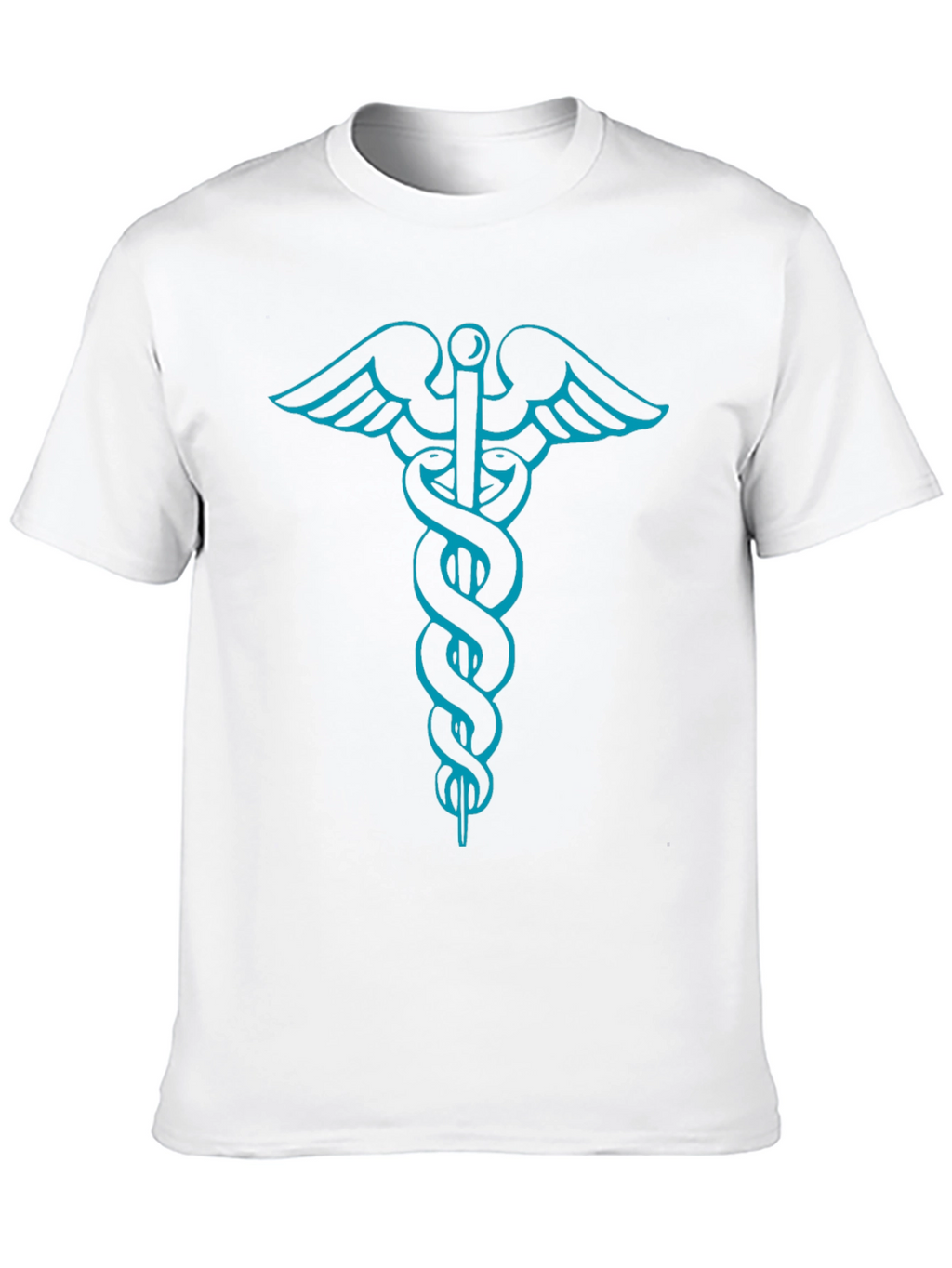 Medical Caduceus Graphic Tee - Stylish Black T-Shirt